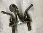 Faucet Lavatory Olympia L-7240 Nickel Two-handle Centerset With Pop-up Drain New. Fixed Price $25.00.