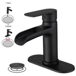 Bwe Waterfall Single Handle Hole Modern Bathroom Faucet. Fixed Price $34.99.
