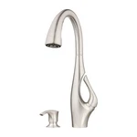 Pfister Indira Kitchen Faucet With Pull Down Stainless Steel Finish, F5297NDGS. Fixed Price $183.32.