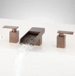 New Signature Hardware Willis Widespread Waterfall Faucet - Oil Rubbed Bronze. Fixed Price $169.95.