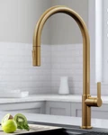 Single Handle Pull Down Kitchen Faucet -brushed Brass KPF-2620BB 15". Fixed Price $145.12.