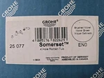 Grohe 25 077 Eno Somerset 4 Hole Roman Tub Faucet Brushed Nickel Less Handles. Fixed Price $360.00.