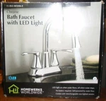 Homewerks #21-B42-WYHW-Z Chrome Bath Faucet With Led Light. Fixed Price $55.00.