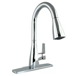 Moen Cfg Slate Chrome High Arc Pull Down Kitchen Faucet 76162. Fixed Price $73.00.