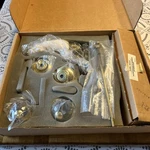 Vtg Artistic Brass Bathroom Faucet Set Crystal Knobs Open Box Unused Solid. Fixed Price $229.00.