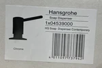 Hansgrohe 04539000 Deck Mounted Soap Dispenser W/ 16 Oz Capacity - Chrome. Fixed Price $32.99.