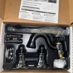Moen TS418 Waterhill Chrome 2-HANDLE Widespread Bathroom Faucet Trim W/ Drain. Fixed Price $69.99.