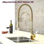 Faucet With Pull Down Sprayer Gold Kitchen Sink Commercial, Unique,. Fixed Price $234.00.