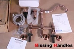 Kingston Brass Heritage Bridge Kitchen Faucet Antique Copper - Missing Handles. Fixed Price $250.00.