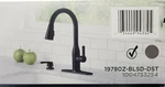 Delta Marca Pull-down Sprayer Kitchen Faucet With Shield Spray, Matte Black. Fixed Price $135.99.