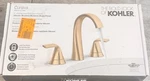 Kohler Cursiva 8" Double Handle Bathroom Faucet In Vibrant Brushed Moderne Brass. Fixed Price $91.96.