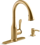 Kohler K-REC23863-SD-2MB Motif Pull Down Sprayer Kitchen Faucet, Moderne Brass. Fixed Price $225.00.