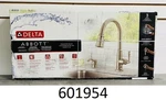 Delta Abbott Pull-down Handle Stainless Steel Kitchen Faucet 19830Z-SPSD-DST. Fixed Price $134.99.