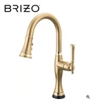 Brizo Tulham Touchless Pull Down Kitchen Faucet In Luxe Gold 64958LF-GLPG. Fixed Price $899.00.
