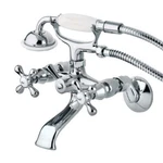 Kingston Tub Wall Mount Clawfoot Faucet With Hand Shower. Fixed Price $320.51.