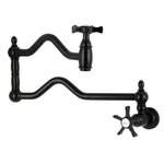 Kingston Brass KS210.NX Hamilton 4.5 Gpm Wall Mounted Hole Pot - Black. Fixed Price $376.97.