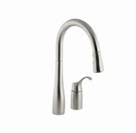 Kohler Simplice Two-hole Kitchen Sink Faucet K-647-VS Vibrant Stainless. Fixed Price $280.00.