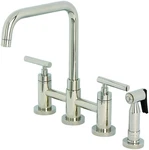 Kingston Brass KS828.CMLBS Manhattan 1.8 Gpm Bridge Kitchen - Nickel. Fixed Price $604.47.