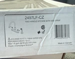 Delta Cassidy 2497LF-CZ Two Handle Kitchen Faucet With Spray Champagne Bronze. Fixed Price $450.00.