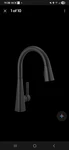 Delta Lenta Pull-down Kitchen Faucet Matte Black Shieldspray 19802Z-BL-DST. Fixed Price $185.00.