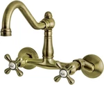Kingston Brass Wall Mount Kitchen Faucet KS3223AX Handle Hole Antique. Fixed Price $144.02.
