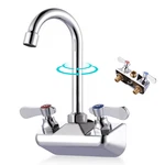 Iviga Commercial Bar Sink Faucet 4 Center Kitchen Wall Mount 3.8. Fixed Price $68.12.