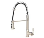 Akdy Spring Neck Pull-down Sprayer Kitchen Sink Faucet Brushed Nickel KF0011. Fixed Price $94.12.