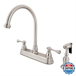 Kingston Brass KB3758BLBS Vintage Center Set Kitchen Faucet Sprayer. Fixed Price $174.41.