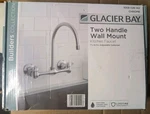 Glacier Bay Builders Double-handle Wall Mount Standard Kitchen Faucet Chrome. Fixed Price $45.00.