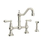 Rohl U.4756L-PN-2 Edwardian Bridge Faucet Polished Nickel. Fixed Price $3370.00.