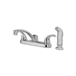 Oakbrook Two Handle Chrome Kitchen Faucet Side Sprayer Included 810NC-F5001. Fixed Price $58.99.