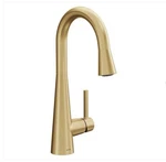 Moen Sleek 1 Handle Bar Faucet In Brushed Gold 7664BG. Fixed Price $273.60.