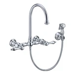 Whitehaus WHKWLV3-9301-NT-C Vintage Iii Plus Wall Mount Faucet Chrome. Fixed Price $690.00.