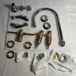 Delta 27C2934 Polished Chrome Faucet 8" Centers Blade Handles. Fixed Price $80.00.