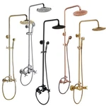 Bathroom Shower Faucet Set Wall Mount Rain Head Hand Sprayer Mixer Taps. Fixed Price $96.00.