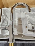 Hansgrohe Locarno Chrome High Arc Kitchen Faucet With Pull Down Sprayer 04852000. Fixed Price $180.00.