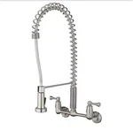 Tosca 2-HANDLE Wall Mount Pull-down Sprayer Kitchen Faucet Stainless Steel. Fixed Price $129.00.