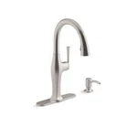 Kohler Sundae Single-handle Pull Down Sprayer Kitchen Faucet Vibrant Stainless. Fixed Price $130.48.