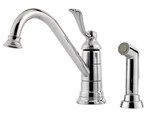 Pfister LG344PC0 Portland 1-HANDLE Kitchen Faucet With Side Spray, Polished. Fixed Price $114.10.
