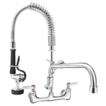 21"-47" Commercial Pre-rinse Faucet Wall Mount Sink 8" W/ Sprayer. Fixed Price $133.99.