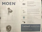 Moen Caldwell Round Shower Faucet With Valve Model # 82495EPSRN. Fixed Price $93.00.