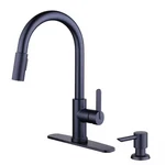 Glacier Bay Paulina Pull-down Sprayer Kitchen Faucet W/soap Dispenser Black. Fixed Price $56.44.