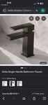 Delta Modern 567LF Matte Black Bathroom Faucet Single Hole W/drain - Unit 3. Fixed Price $89.99.