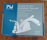Plumb Works Single Handle Lavatory Faucet Chrome Finish (nib). Fixed Price $25.00.