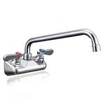 Sepaitek Leak-free Commercial Sink Faucet 4 Spread Center 12 Spout Wall Mount. Fixed Price $101.59.