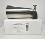 Design House 522920 Slip-on Tub Diverter Spout, Inch, Satin Nickel Finish. Fixed Price $10.99.