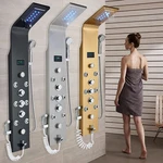 Led Shower Panel Tower Massage System Rain&waterfall Jets Faucet Stainless Steel. Fixed Price $129.00.