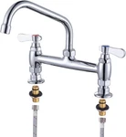 Commercial Sink Faucet With 8 Swivel & Spout, Polish Chrome. Fixed Price $99.45.