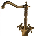 Original Beelee Antique Brass Bathroom Sink Tap Single Hole Two Handles. Fixed Price $88.99.