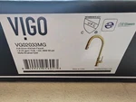 Vigo VG02033MG Bristol Pull-down Sprayer Kitchen Faucet In Matte Brushed Gold. Fixed Price $119.94.